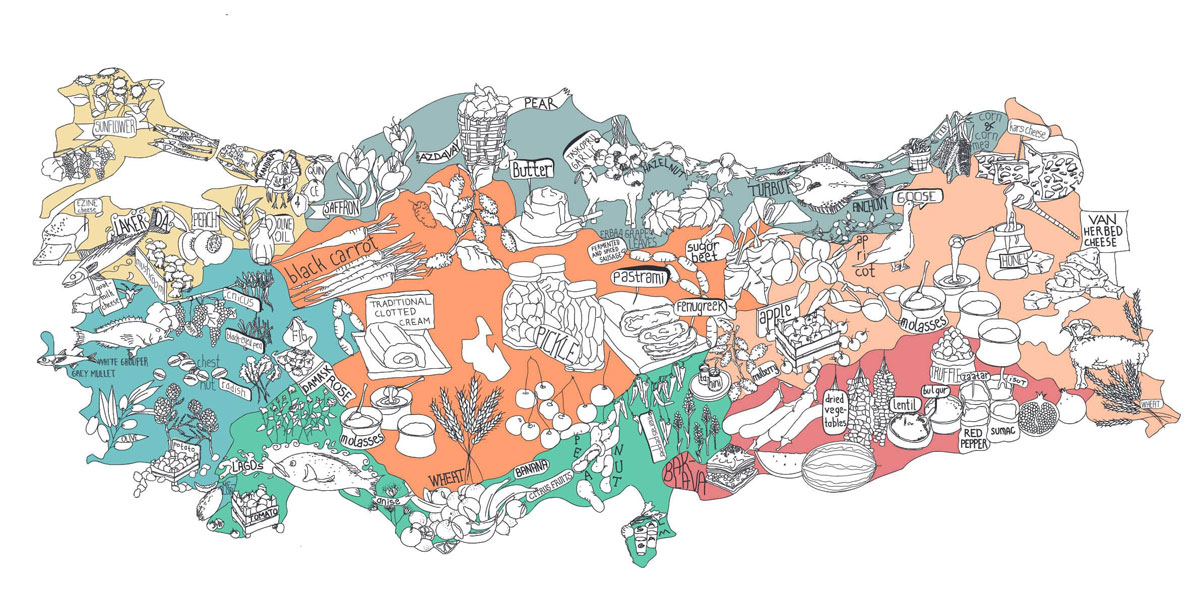 各地方の名産品マップ